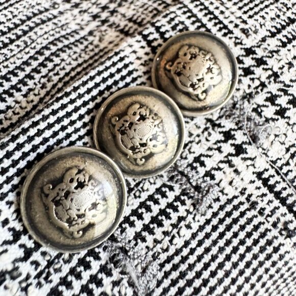 Zara Micro Plaid Double Breasted Classic Blazer S - Picture 8 of 8